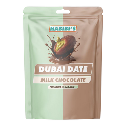 Habibi’s Dubai Dadels Melkchocolade Pistache & Kadayif 100g